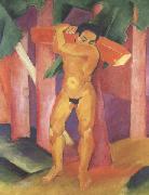Franz Marc Woodcutter (mk34) Germany oil painting artist